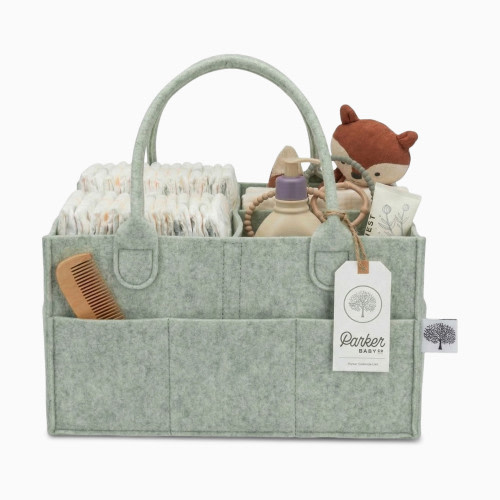 Parker Baby Co. Diaper Caddy - Sage Green, Regular