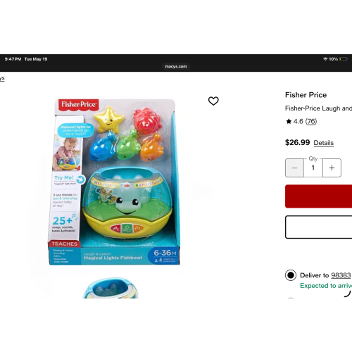 Fisher Price
Fisher-Price Laugh and Learn Magical Lights Fishbowl-Educational Toy