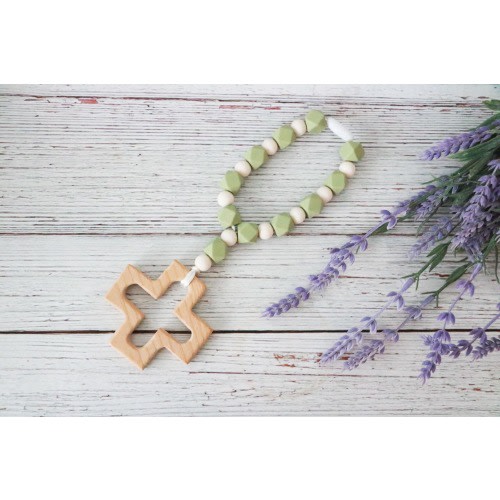 Silicone Baby Rosary – Catholic Sensory Toy, Baptism Gift