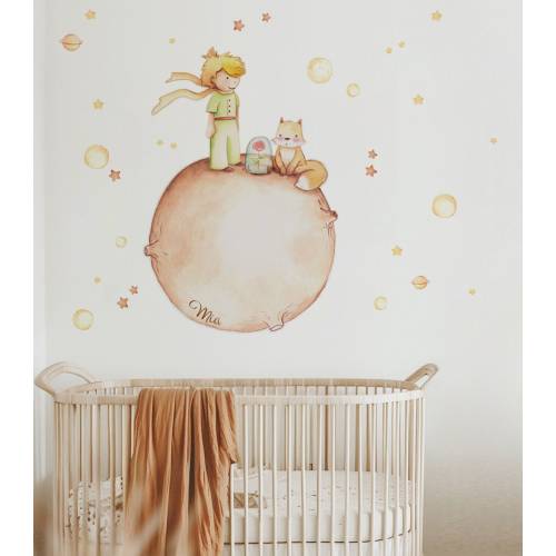 The Little Prince Wall Decal. 39.37 x 27.56 inches. Wall sticker. Nursery wall art. Kids room decor. Petit prince sticker. Cute wall decor