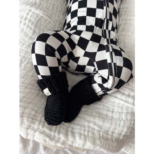 Chunky Knit Booties - Midnight