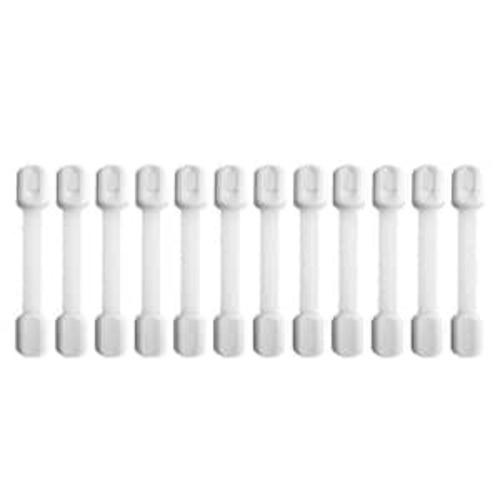 Child Safety Strap Locks for Fridges, Cabinets and Drawers, Tool Free Installation - by Jool Baby (12-Pack)
