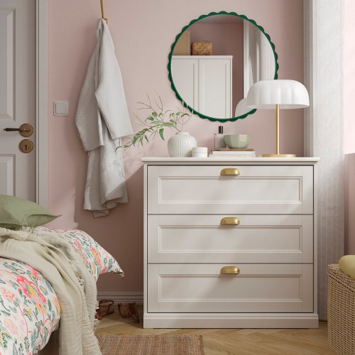 FÅGELFJÄLLET 3-drawer dresser - off-white