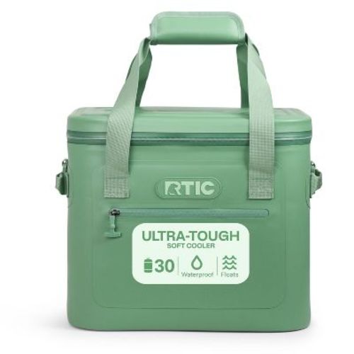RTIC Outdoors 30qt Ultra-Tough Soft Sided Cooler - Sage Green: Vinyl Material, 30 Can Capacity