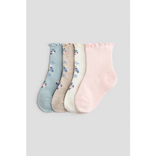 4-PACK SOCKS WITH OVERLOCKED TRIM