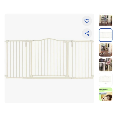 NORTH STATES Deluxe Hardware Mount Dog Gate, White - Chewy.com