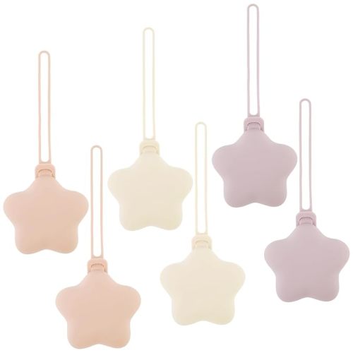 3 Pack Silicone Pacifier Holder Case, Safe and Soft Material, Pacifier Pouch Portable Pacifier Case with Stretchy Lanyard, Protective Pacifier Storage Case for Diaper Bag Stroller Travel