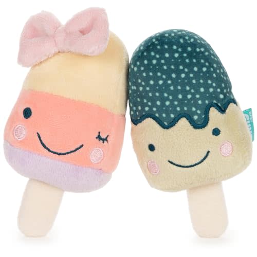 GUND Baby Sweet Shakers Popsicle Ice Cream Plush Rattle Set of 2, 6.5"