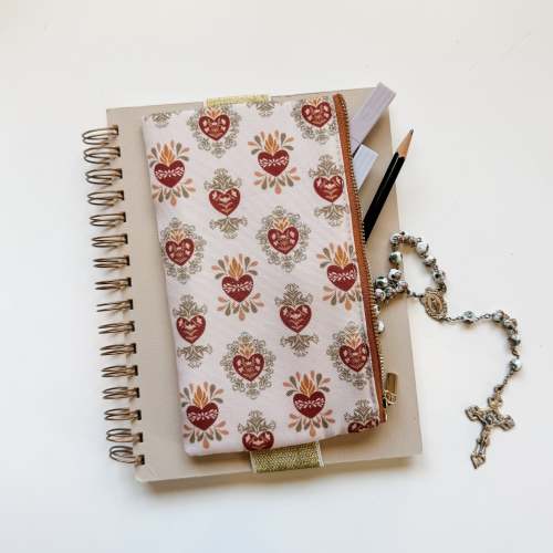 Holy Family Hearts Catholic Bible/Planner Pouch