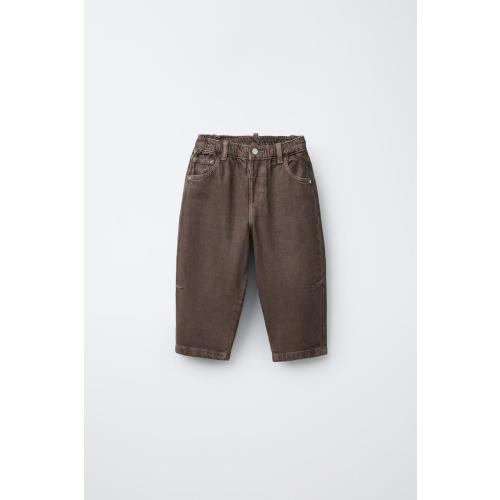 TWILL BAGGY PANTS - Brown | ZARA United States