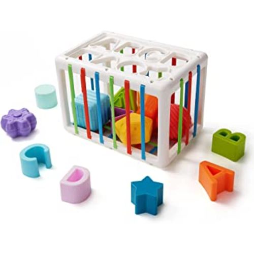 LiKee Sensory Toys Shape Sorter Baby Blocks Colorful Textured Balls Sorting Games Montessori Learning Activity for Fine Motor Skills Early Development, Infants Toddlers Kids Boys Girls 18+ Months Old