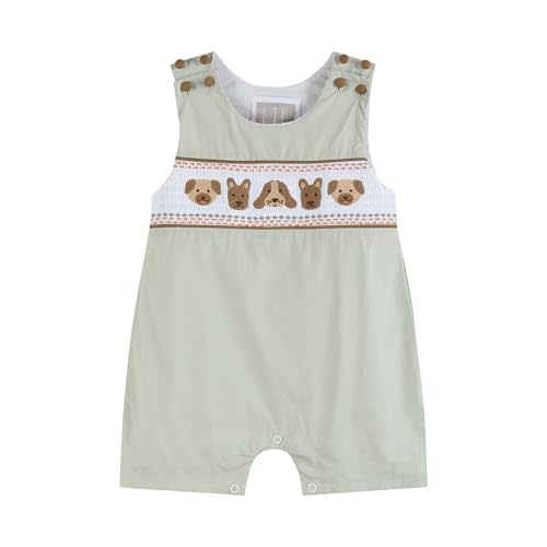 Lil cactus Baby Boys Smocked Shortalls