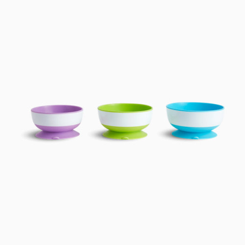 Stay Put Suction Bowls (3 Pack) - Purple/Green/Blue