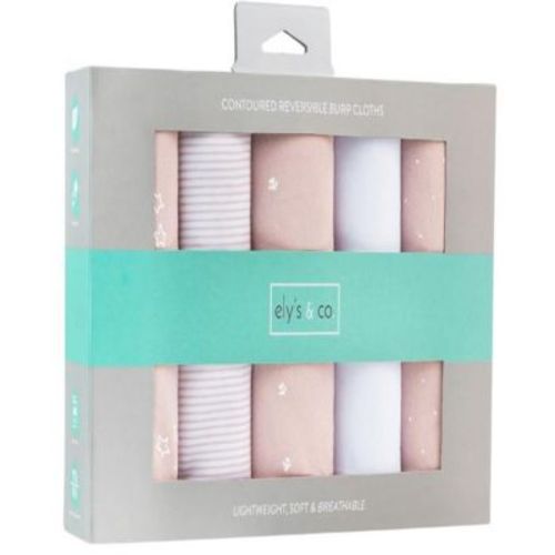 Unisex Middle Layer Reversible Burp Cloth Fleece 5 Pack - Baby