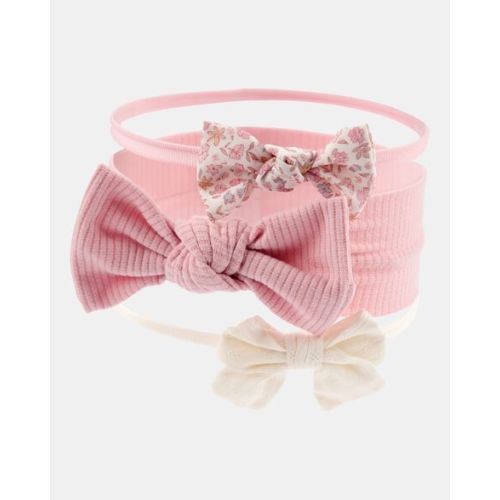 Baby Girl 3-Pack Bow Headwraps - Pink | Carter's