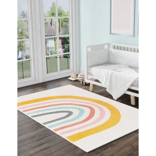 Unique Loom Whimsy Kids Rainbow Indoor Woven Area Rug