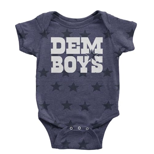 Expression Tees Dem Boys Dallas Football Infant One-Piece Bodysuit, Soft Cotton