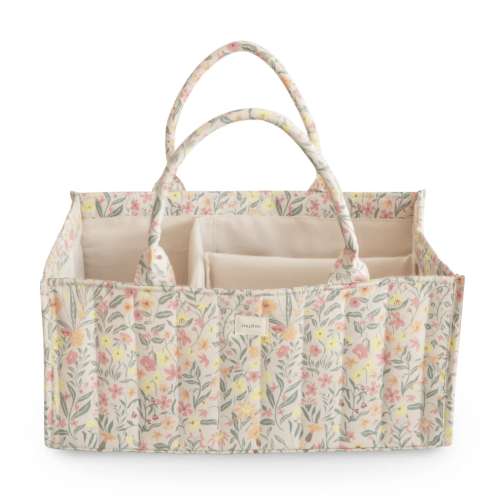 Mushie Diaper Caddy - Pastel Blooms