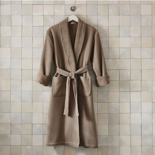Waffle Weave Resort Robe in Walnut | Pottery Barn
