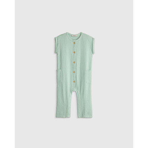 100% Organic Cotton Gauze Romper in Ocean Breeze