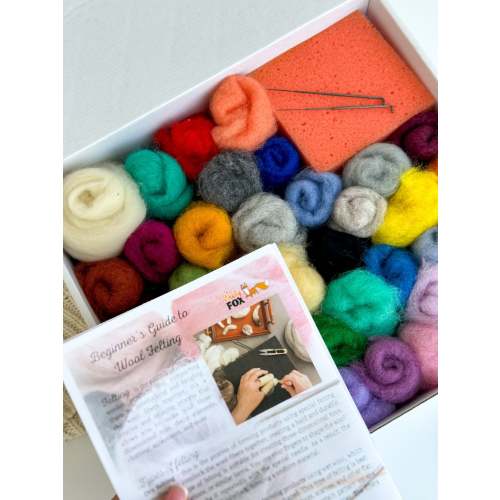 Needle Felting Kit for Beginners – 40 Colors Wool & Tools Included