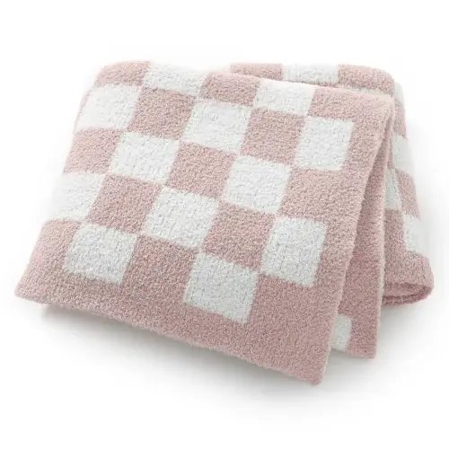 Luxury Plaid Patchwork Knit Baby Blanket, Soft Warm Comfortable - TikTok Shop