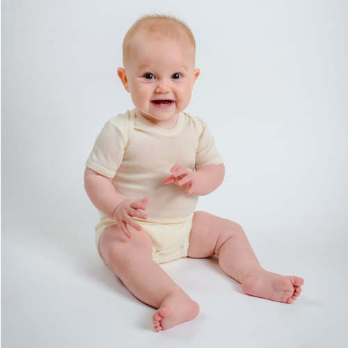 Hocosa Snap-Bottom Shirt with Short Sleeves in... – Danish Woolen Delight