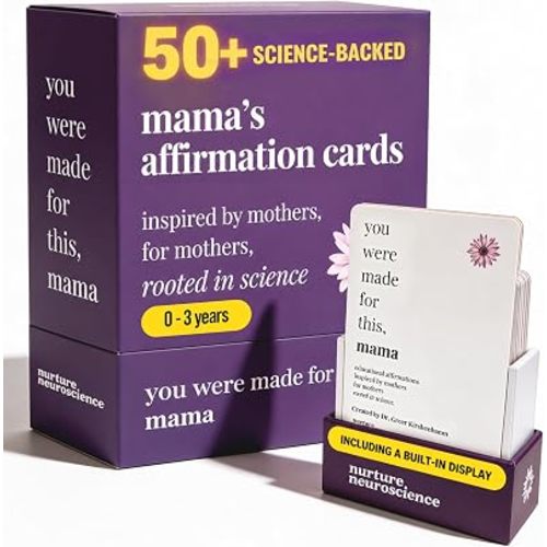 New Mom Affirmation Cards | 50+ Science-Backed Daily Affirmations for Postpartum Support | postpartum gifts for new mothers / new mom or self care gifts | baby shower present for mom | Created by a Neuroscientist