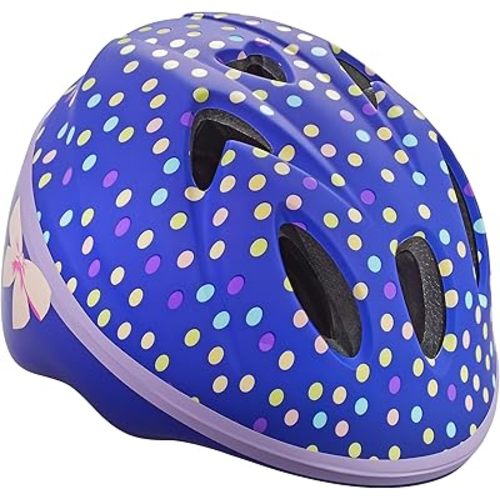 Schwinn Classic Bike Helmet for Kids, Purple Polkadots, Helmet for Kids Ages 1-3, Ultra Lightweight, Adjustable Dial, Full Coverage with Vented Airflow, Infant and Toddler Bike Helmet
