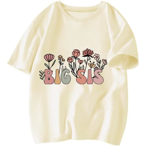 Big Sister Shirt Toddler Shirts Promoted to Big Sister Announcement Big Sis Tees Little Kids Top 2-7T