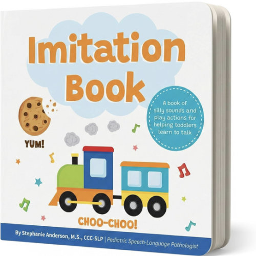 Imitation Book: Interactive & Fun Learn to Talk Board Book For Toddlers Ages 0-4, Written by a Speech Therapist