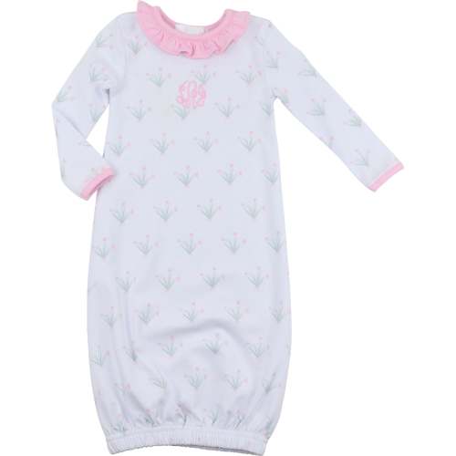 Pink Tulip Print Knit Baby Gown – Cecil & Lou