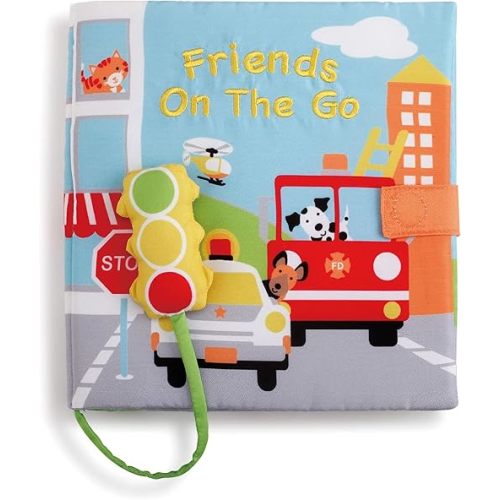 DEMDACO Smiling Friends On The Go Stoplight City Hues Children's Musical Soft Book Toy