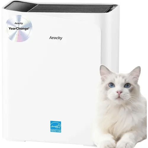 2300 ft² Energy Star Air Purifiers, AEOCKY Proprietary YearChange Filter Tech, with Multi-Effect Filter, Washable Pre-Filter, Scent Capsule, Air Quality Monitor, for Home Large Room bedroom Pets Odor