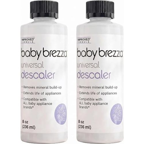 Baby Brezza Descaler 8 oz. Made in USA. Universal Descaling Solution and other appliances. Removes mineral build-up and extends your machine’s lifespan, (Pack of 2)