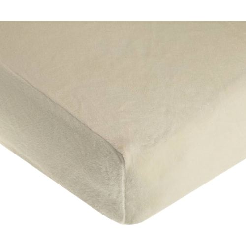 American Baby Company Heavenly Soft Chenille Fitted Crib Sheet 28" x 52", Warm and Cozy Neutral Chenille Sheet, Cream, for Boys and Girls, Fits Crib and Toddler Bed mattresses