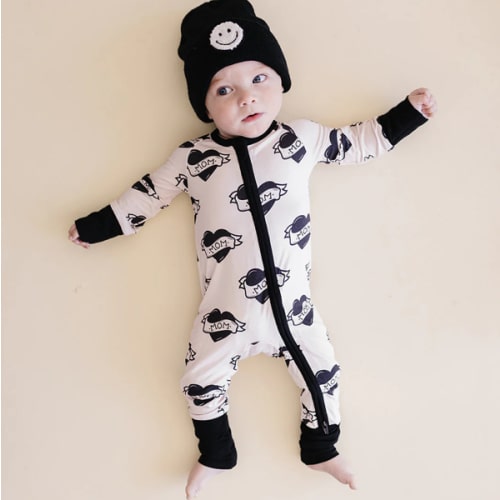 Bamboo Zip Romper | Mom Tattoo