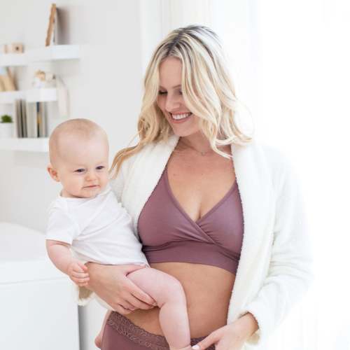 French Terry Racerback Nursing & Sleep Bra | Twilight