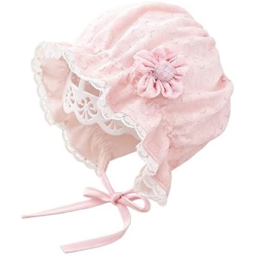 Baby Girl Boy Lace Cotton Bonnet Newborn Infant Soft Warm Cap Toddlers Breathable Eyelet Beanie Sun Protection Hat
