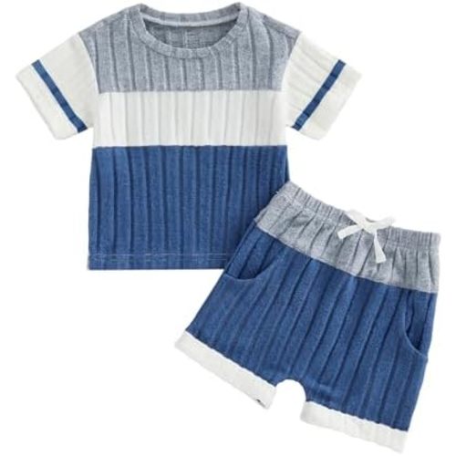 Toddler Infant Baby Boys Summer Outfits 3 6 9 12 18 24 Months 2 3 T Boy Shorts Set 2Pcs Spring Clothes Suit