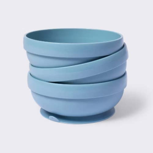 Suction Bowl - 3pk - Blue - Cloud Island