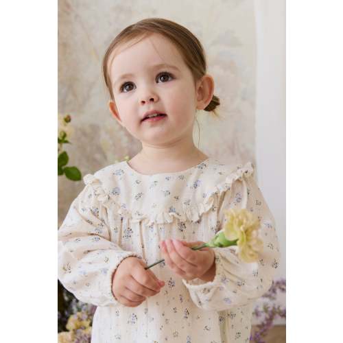 Organic Cotton Nathalie Blouse - Juniper Fields Blue