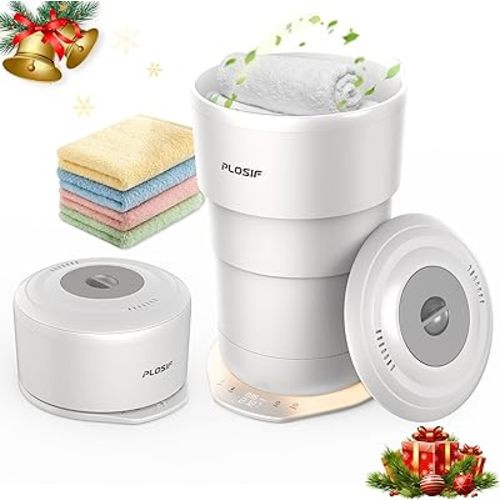 Foldable Towel Warmer for Bathroom, 21L Large Capacity Hot Towel Warmer - Fits 2 Oversized Towels, Blankets, Bathrobes, Spa-Like Towel Heater with 4 Timers, Auto Shut Off and Ambient Lighting