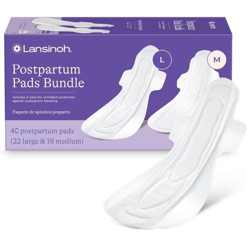 Lansinoh Postpartum Maxi Pads Bundle, 40 Count