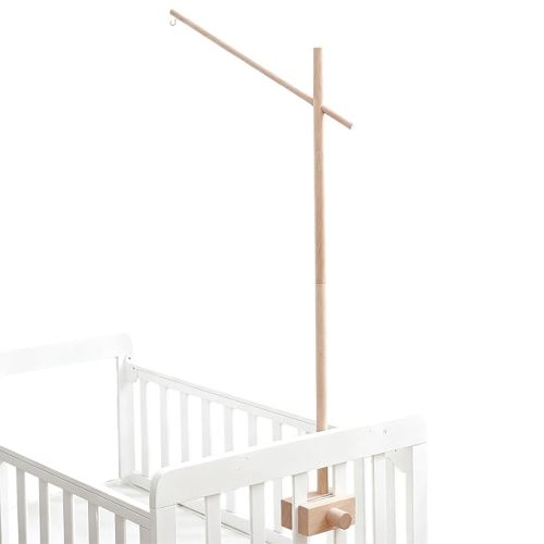 Crib Mobile Holder, HBM Wooden Mobile Arm & Hanger for Crib, Nursery Decor for Baby Girl Boy