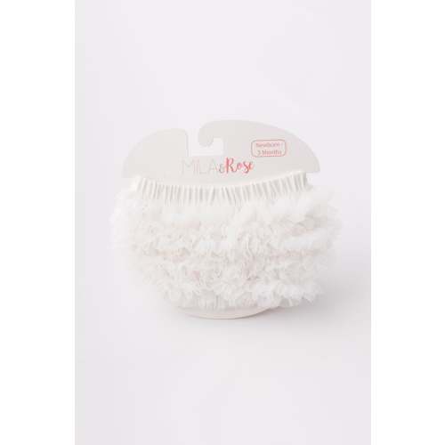 Off White Ruffle Bum Bloomer | Mila & Rose