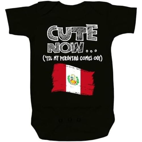 Flag Baby Infant Bodysuit 'Til My Peruvian Comes Out Kids Culture Heritage Clothing Cotton NB-18M