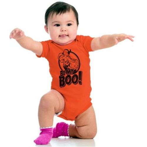 Popeye Olive Oyl Cartoon Cute My Boo Baby Romper Boys or Girls Brisco Brands Orange 6M