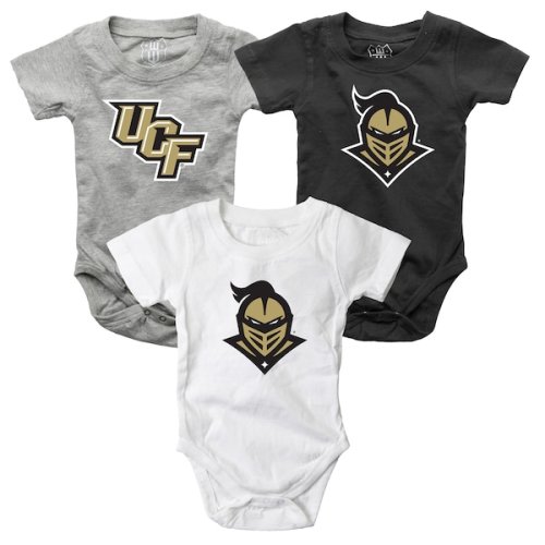 Infant Wes & Willy  UCF Knights Three-Pack Bodysuit Set
