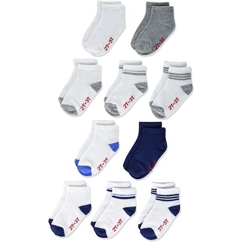 Hanes baby boys Lightweight Ez Sort Ankle Socks, 10-pair Pack Socks, Assorted, 6-12 Months US